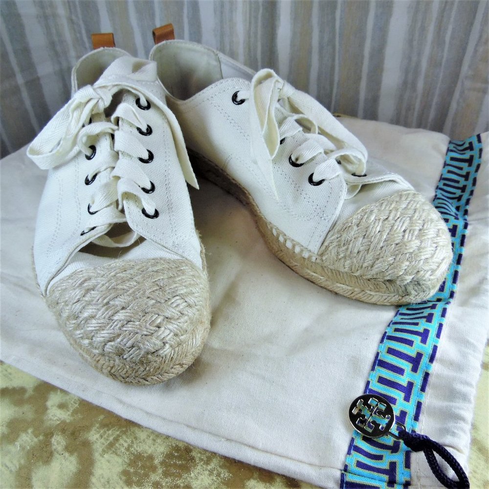 Tory Burch Lace up Platform Espadrilles Sneaker
